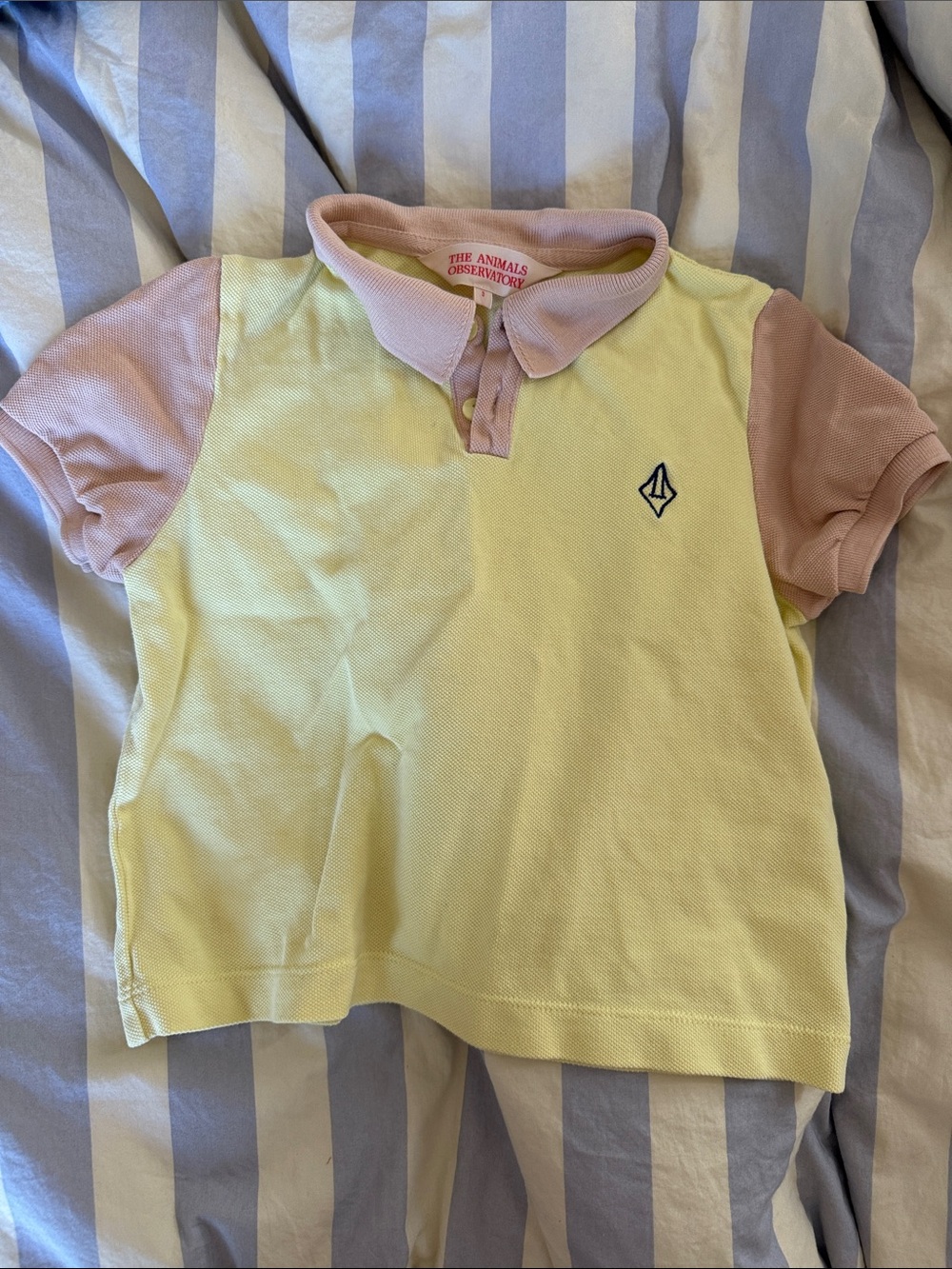 Kids Yellow & Beige Polo